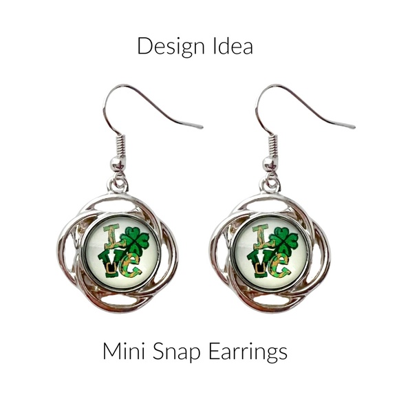 Snap Charm Set of 3 Includes 1 Standard Size 20mm and 2 Mini Snap Charms 12mm - Picture 3 of 4